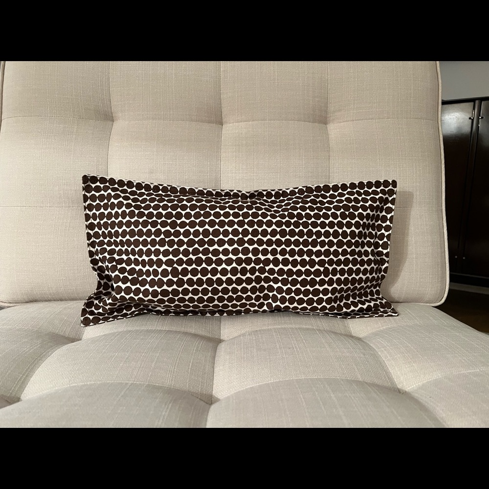 Pair of Hable Construction Pillows. 17” x 9”